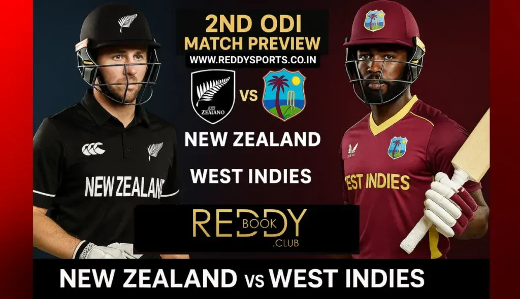 Reddybook 2nd ODI Match New Zealand vs West Indies
